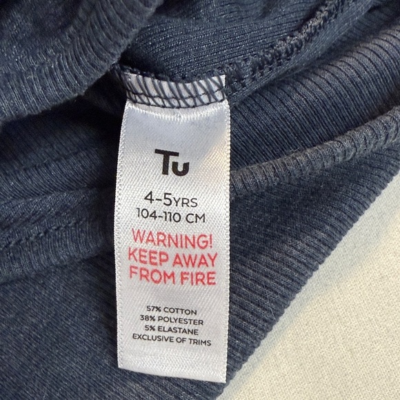 Tu - Navy Ruffle Long sleeve Bodysuit - Picture 2 of 3